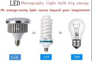 E27 Bulb(65W,5500K) COOL WHITE Professional Photography LED ,Flicker-free, Softbox, for Photo Studio and Online Celebrity to Use for Portrait and Product Lighting (65W LED bulb)