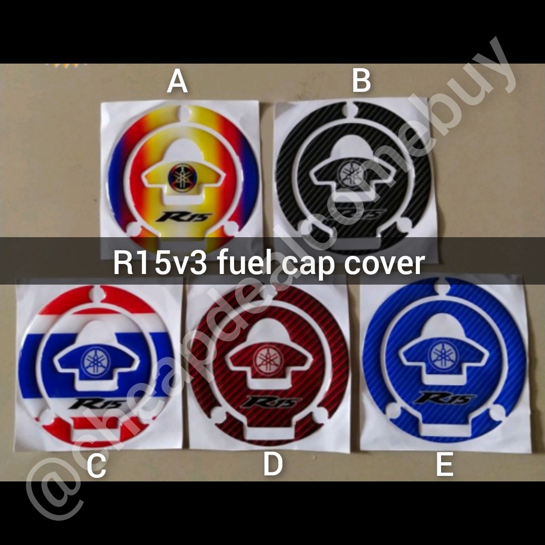 R15v3 fuel cap cover, Motorcycles, Motorcycle Accessories on Carousell