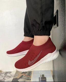 red sock shoes