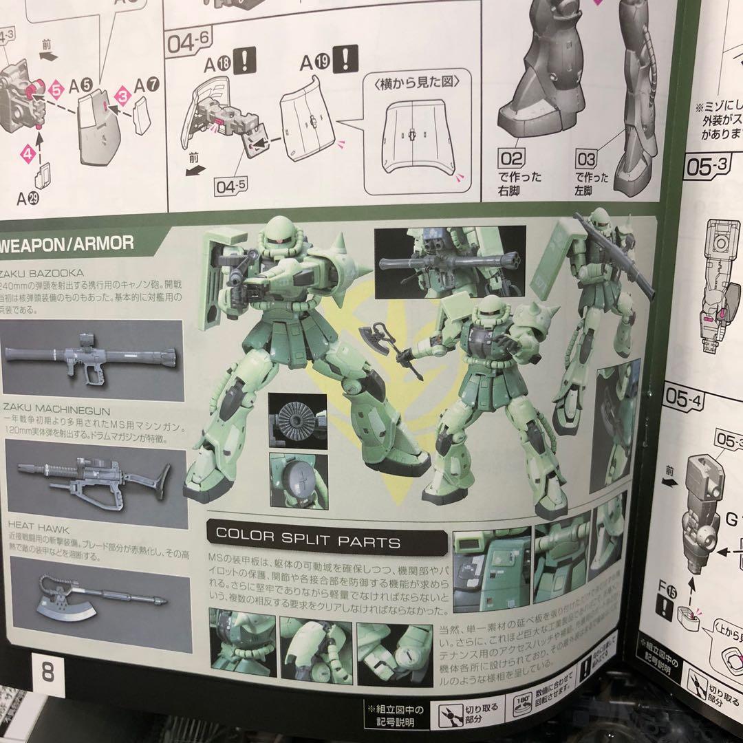 (可交換其他PB RG )機動戰士高達RG GUNDAM 1/144 UC 0079 ZAKU II REALTYPE COLOR VER ...