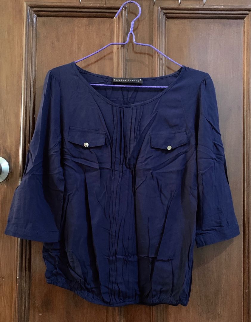 Samlin blouse, Women's Fashion, Tops, Blouses on Carousell