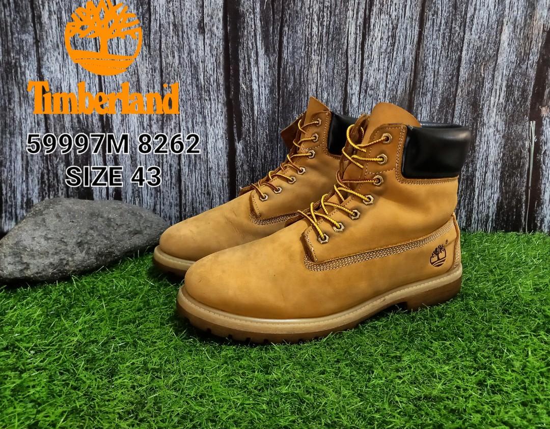 Timberland Boot 6 Inch 10073 Black Nubuck Size 43,5, Fesyen Pria, Sepatu ,  Sepatu Boot di Carousell