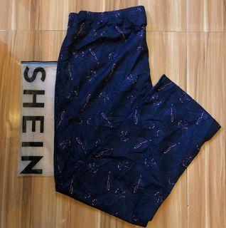 SHEIN MEN Satin Floral Print Pajama - 2XL