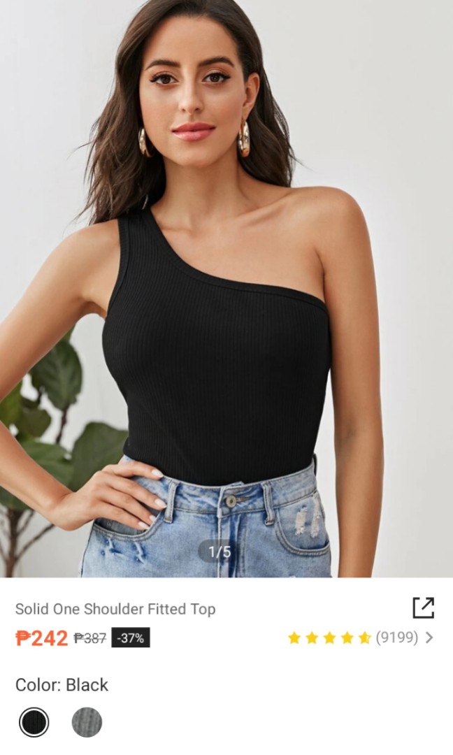One sided black top deals