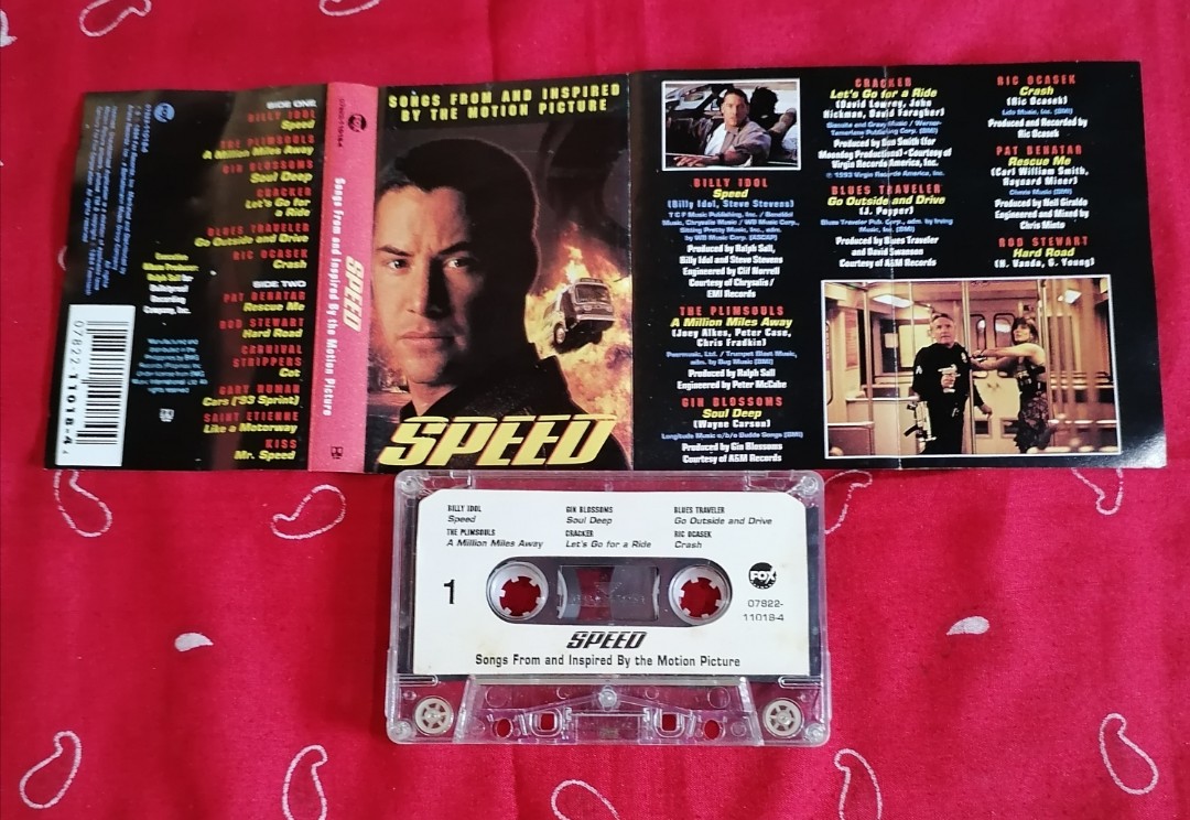 Speed Original Motion Picture Soundtrack Movie Original Cassette Tapes ...
