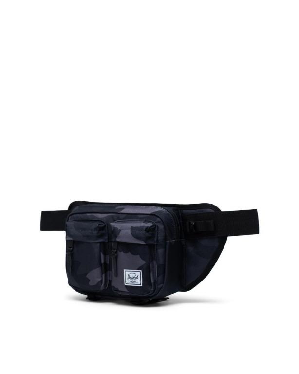 Tas Waist Bag HERSCHEL EIGHTEEN Hip Pack Night Camo Black, Fesyen