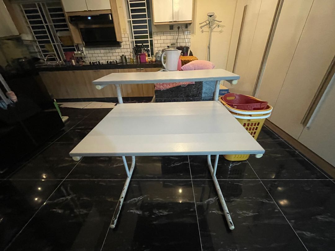 Two-layer study/office table, Furniture & Home Living, Furniture ...