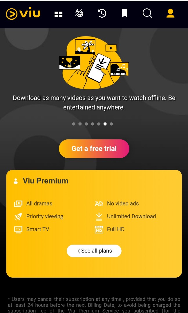 Viu best sale free watch