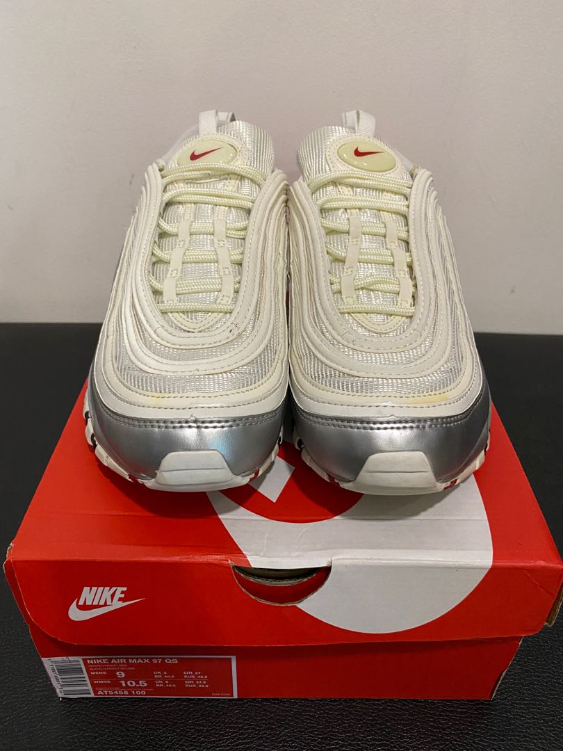 Nike air max 97 hot sale qs white metallic silver