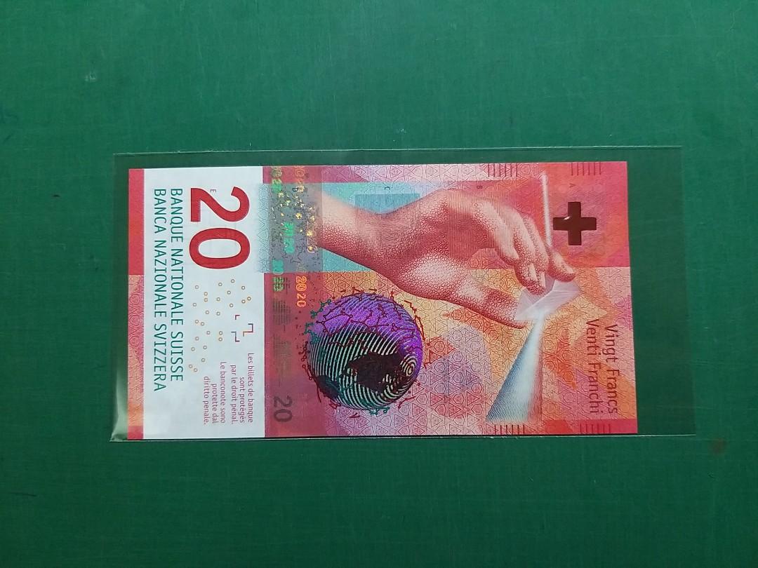2015年{歐洲}瑞士法郎20元15P6880132全新直版unc 級, 興趣及遊戲, 收藏品及紀念品, 錢幣- Carousell
