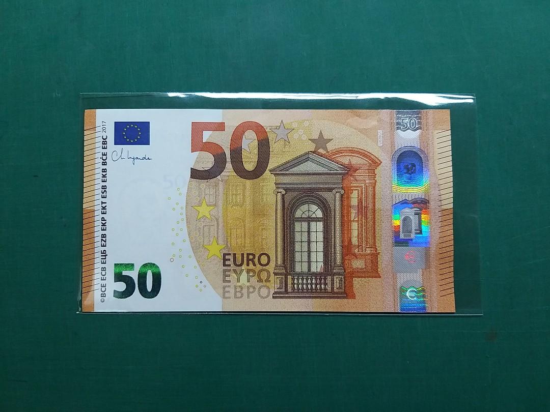2017年{歐洲}歐元50元UA6561318306全新直版UNC級, 興趣及遊戲, 收藏品及紀念品, 錢幣- Carousell