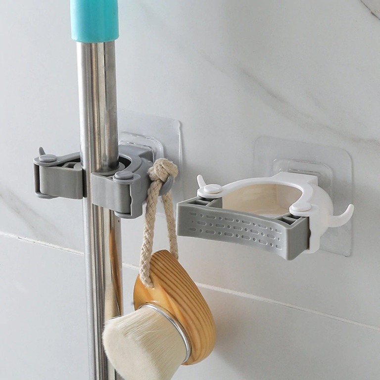 Saving Bathroom Hanger Kitchen Mop Holder Storage Rack Broom Clip Broom Hanger