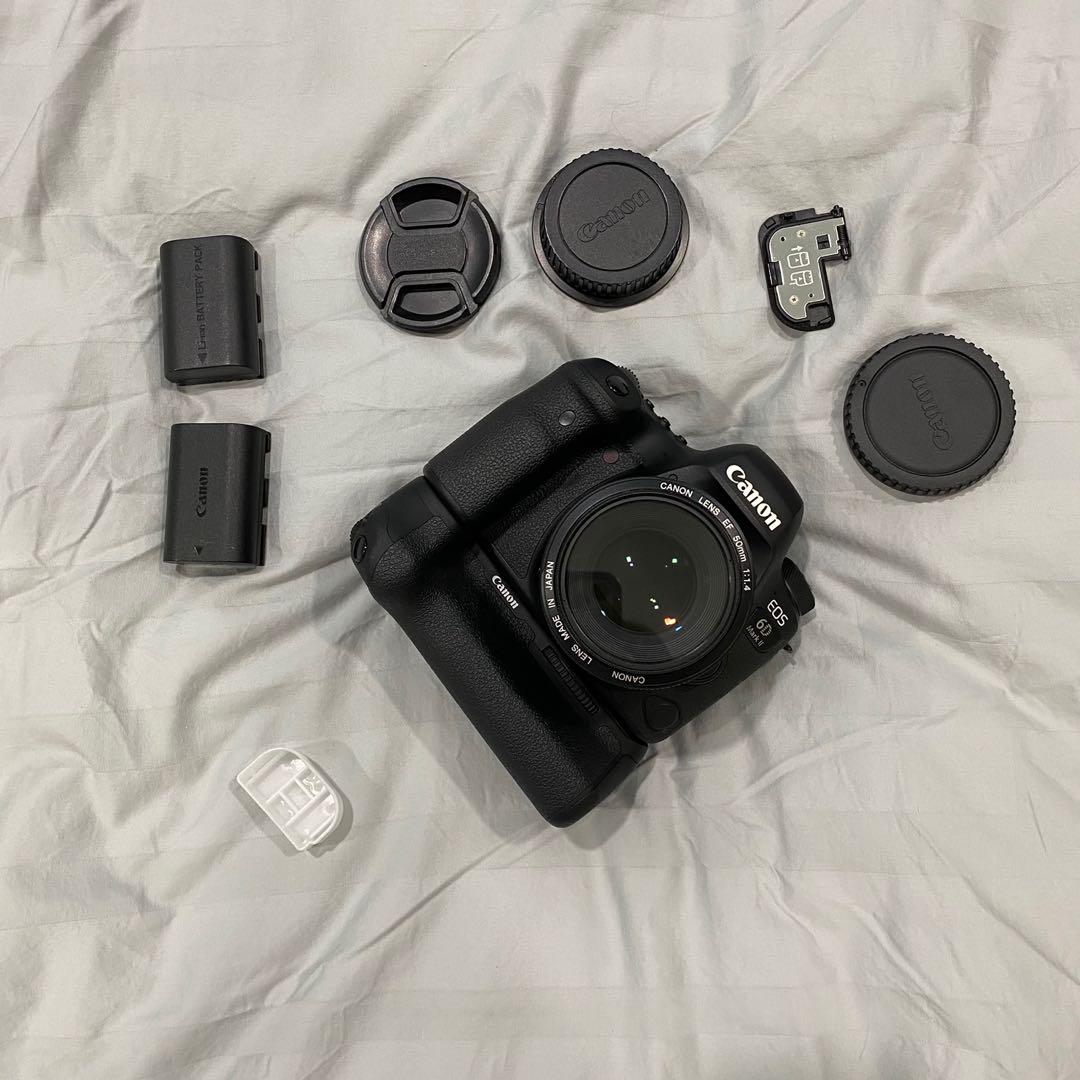 6D Mark ii Body + Battery Grip + 50mm f1.4 Lens, Photography, Cameras