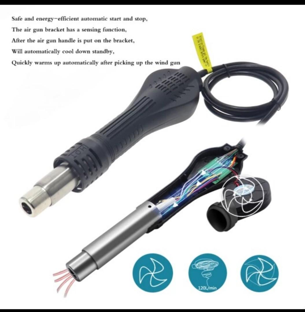 8582D Desoldering Station Hot Air Gun and Electric Soldering Iron 2-in ...