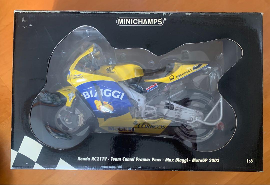 ミニチャンプス1/6 ホンダHonda RC211V Team Camel Pramac Pons Max Biaggi MotoGP 2003