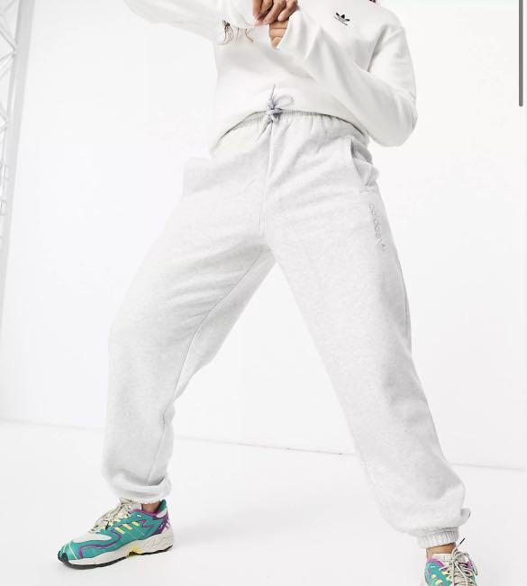 Adidas Oversized Cuffed Joggers Women s Fashion Bottoms Other