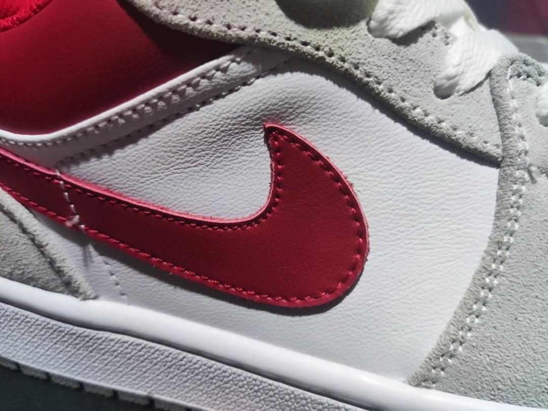 Air Jordan Light Smoke Grey Gym Red, Men's Fashion, Footwear, Sneakers