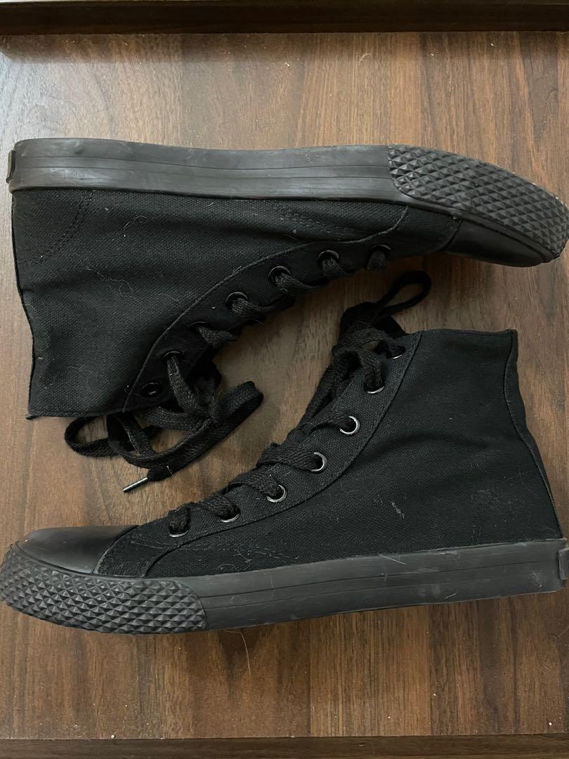 Airwalk Skate All Black High Top Cut Canvas Converse Chuck Taylor