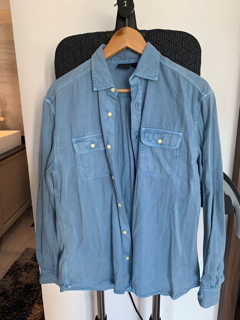 eddie bauer mens denim shirt