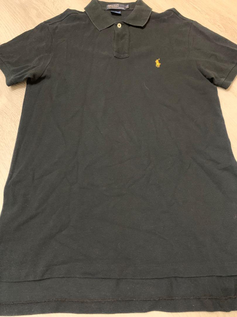 black polo with yellow horse
