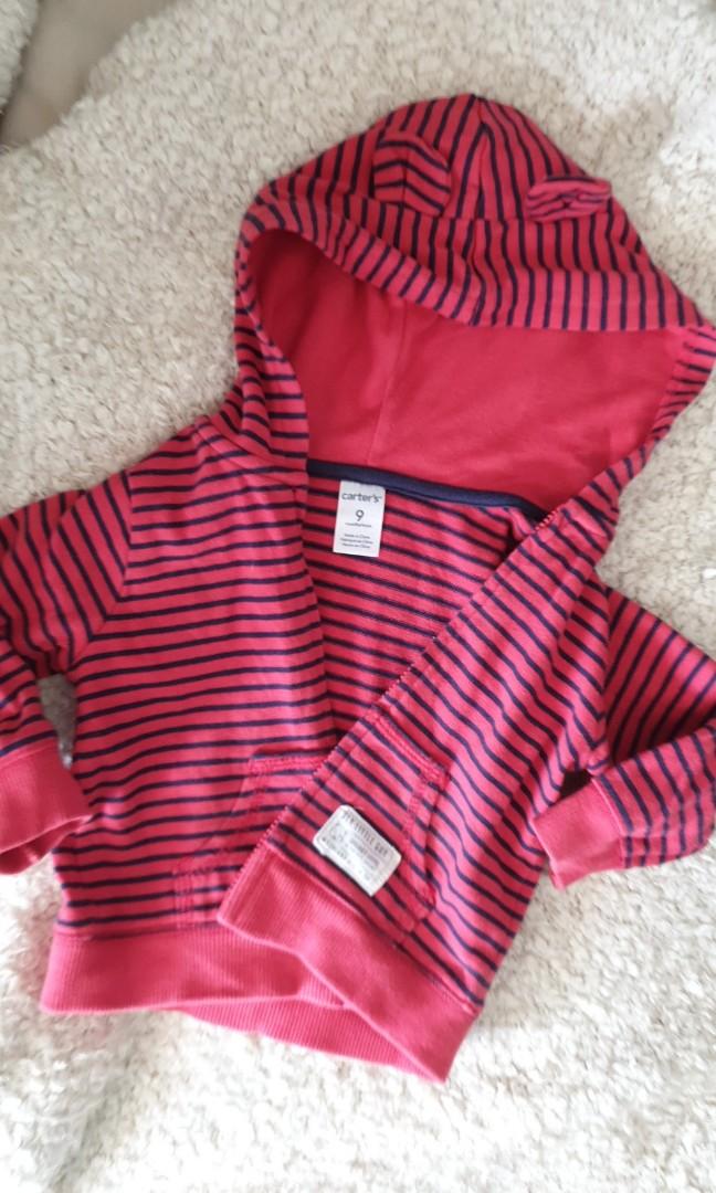 BNWOT BABY BOYS BLUE STRIPE ZIP UP FLEECE AGES 0-6 AND 6-12 MONTHS ONLY 