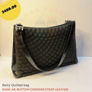 Bally quilted leather bag