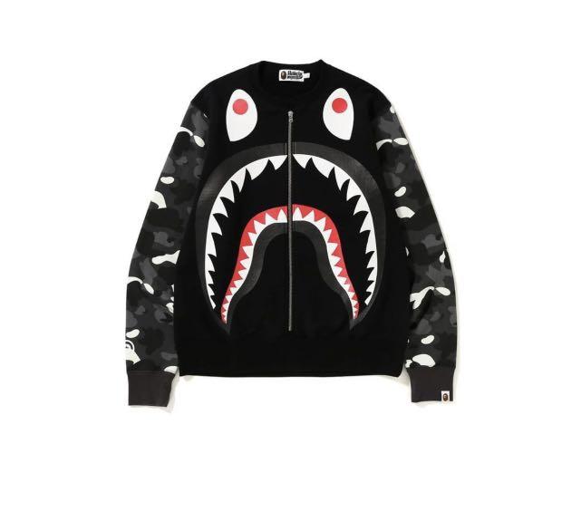 Bape big shark wide crewneck hot sale