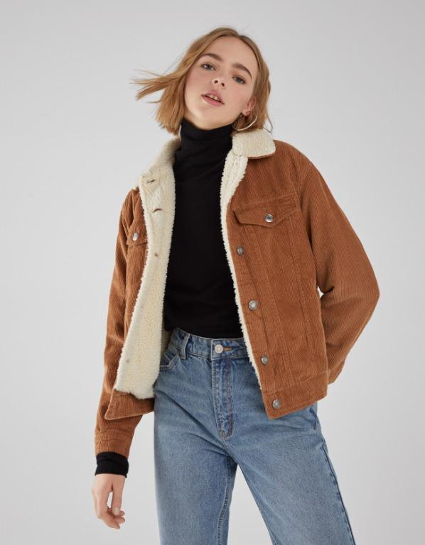 Corduroy jacket bershka store