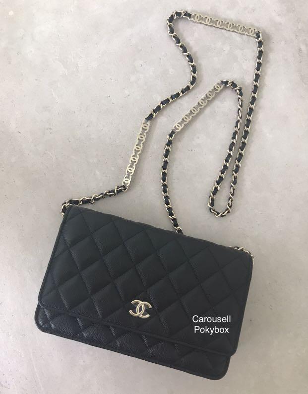 CHANEL Metallic Lambskin Quilted Mini Wallet On Chain WOC Gold 677546   FASHIONPHILE