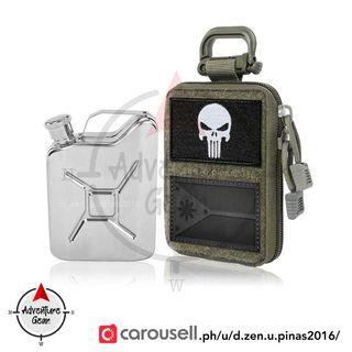 Classic 🪖 Jerry Can Flask with Mini EDC Pouch