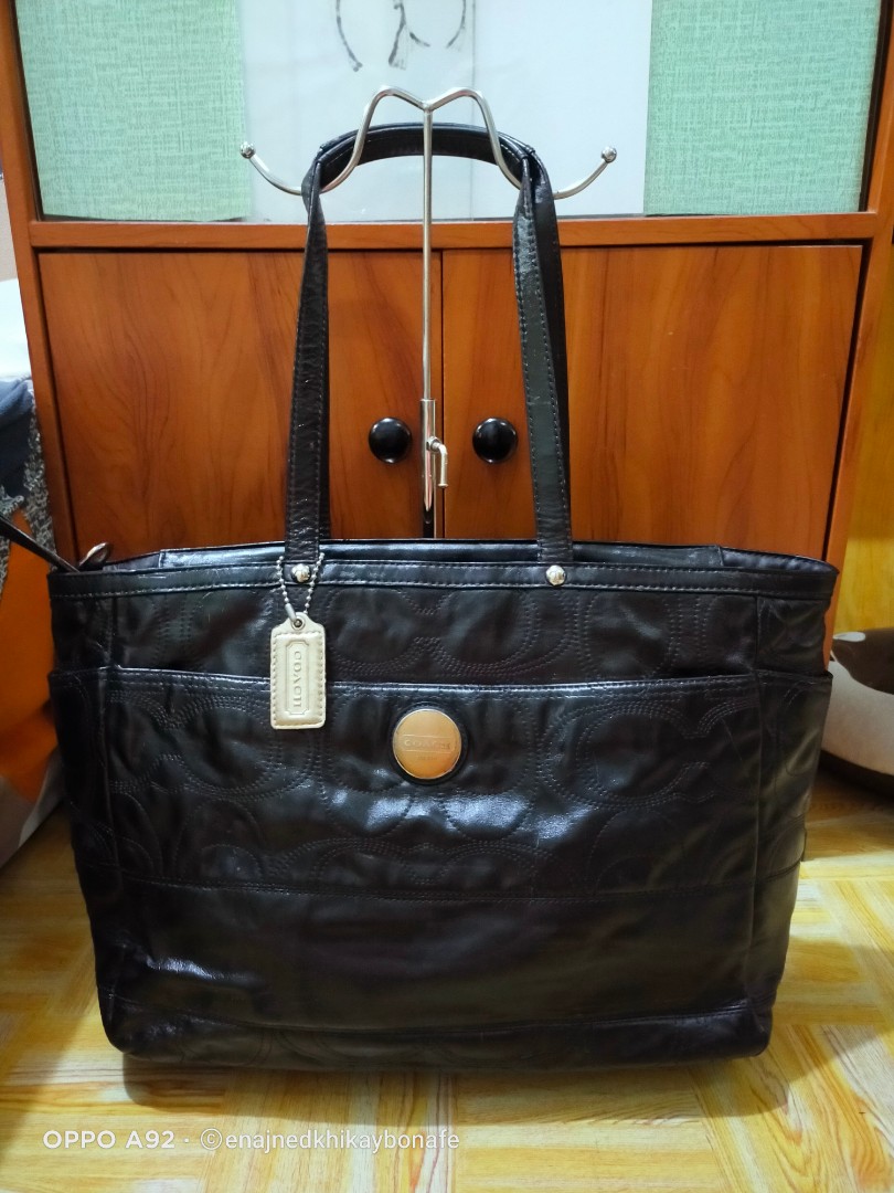 Coach Large Repaint Leather Shoulder Bag, Luxury, Bags & Wallets on