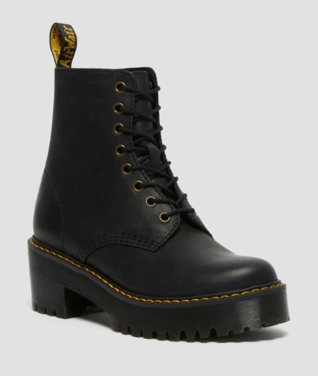 Heeled boots doc martens Clearance