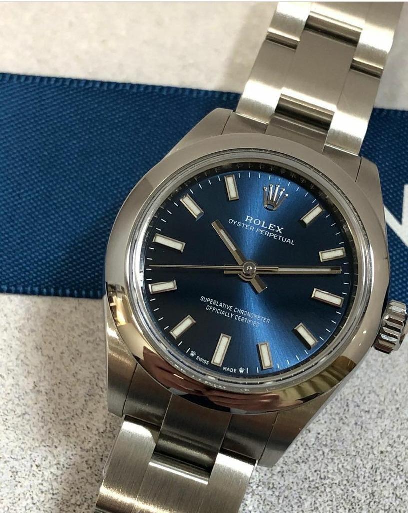 Fast Sale, New, Rolex Oyster Perpetual Blue Dial Ladies sz 28 mm, Full  set 2021 No receipt Warranty 2026, •Nett, •Exclude ongkir