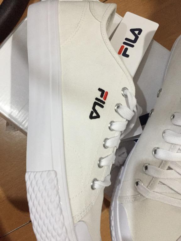 Fila white canvas shoes sale