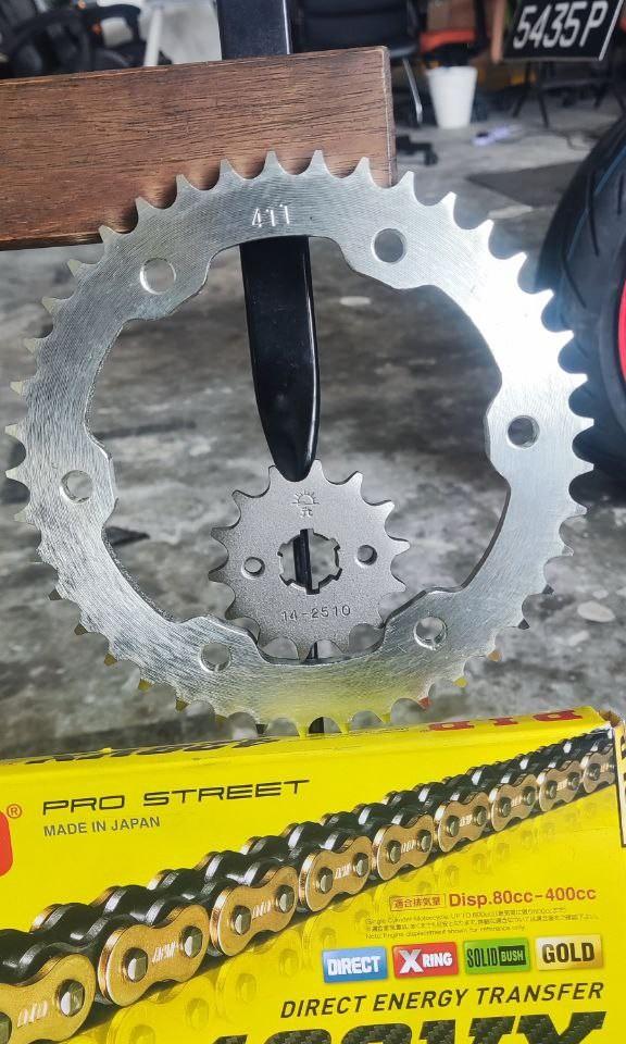 Yamaha FZS, FZX, FZ16 V3 & V4 Chain and Sprocket set, Motorcycles