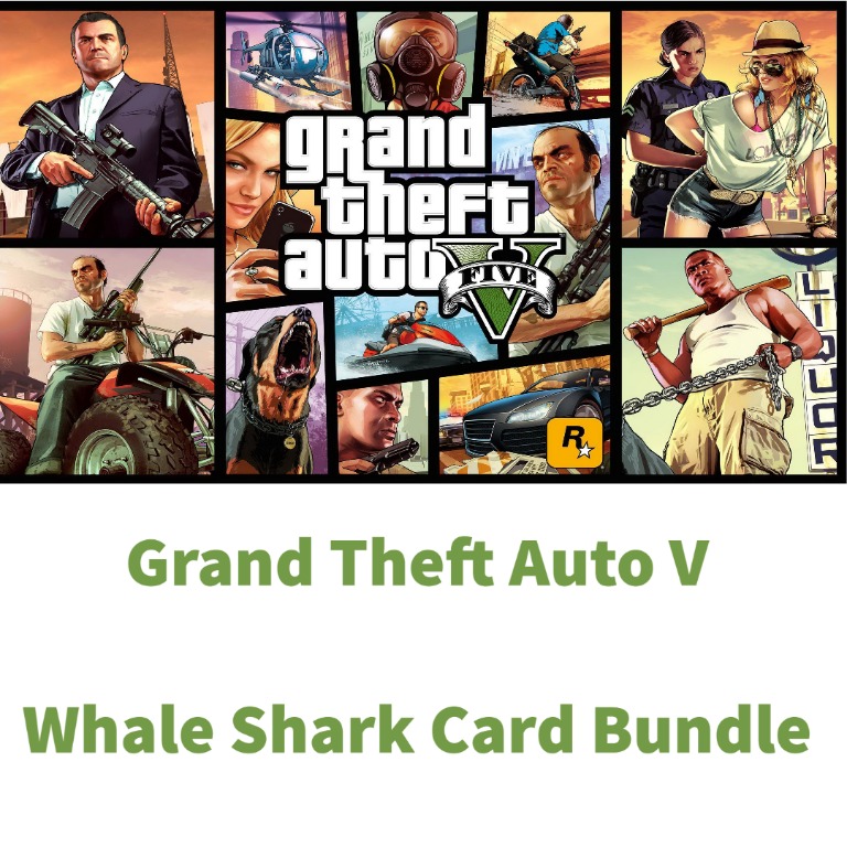 Grand Theft Auto V + Whale Shark Card Bundle (PC), Video Gaming, Video