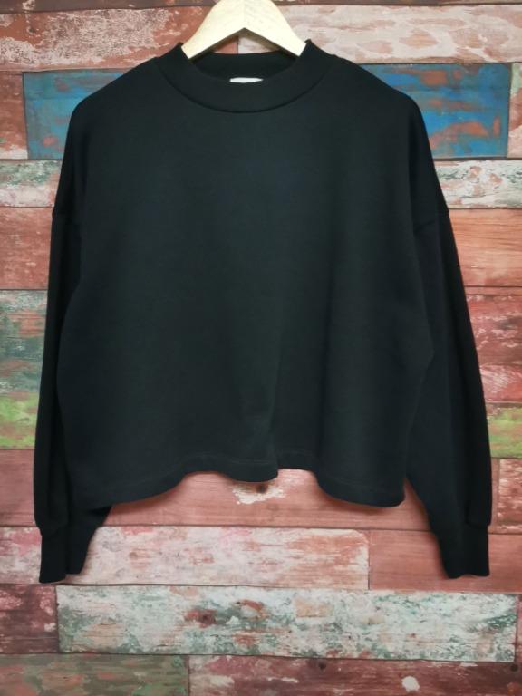 Plain cropped sweatshirt hotsell