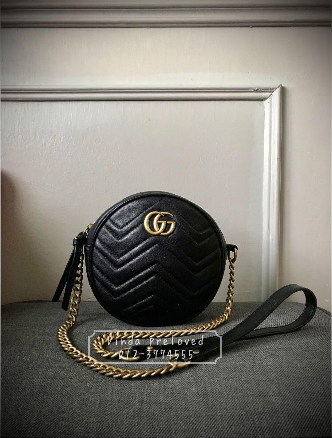 Gucci marmont mini round top bag