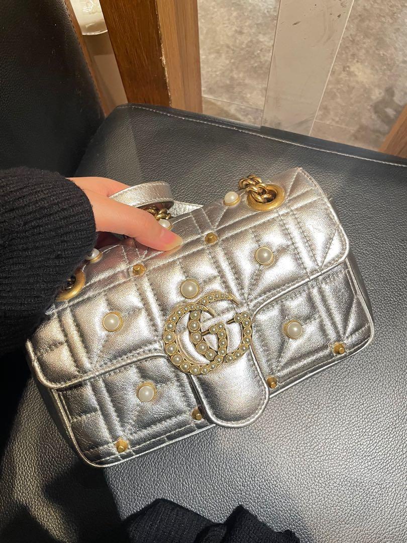 Gucci marmont pearl bag