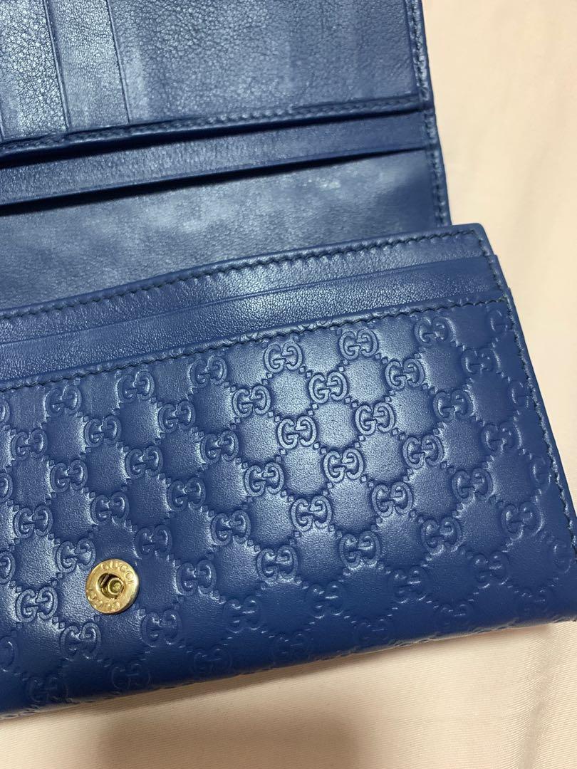 Gucci Bifold Wallet MicroGuccissima Blue