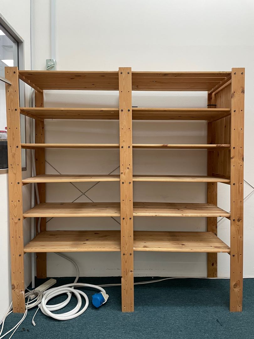 HEJNE IKEA 3 sections Wood Shelves, Furniture & Home Living, Furniture