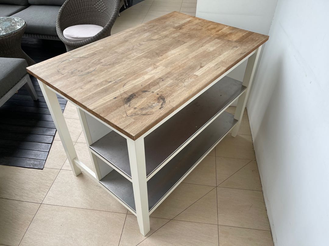 IKEA kitchen island table, Furniture & Home Living, Furniture, Tables