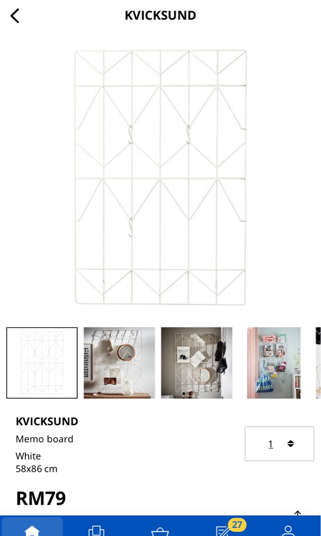 Ikea memo board, Furniture & Home Living, Home Decor, Frames & Pictures on Carousell