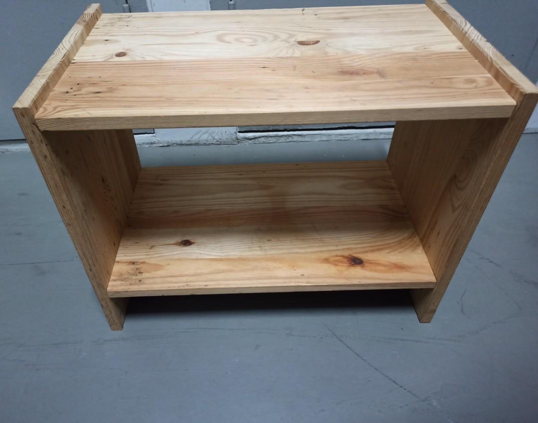IKEA Solid pinewood shelf 2 tier, Furniture & Home Living, Furniture