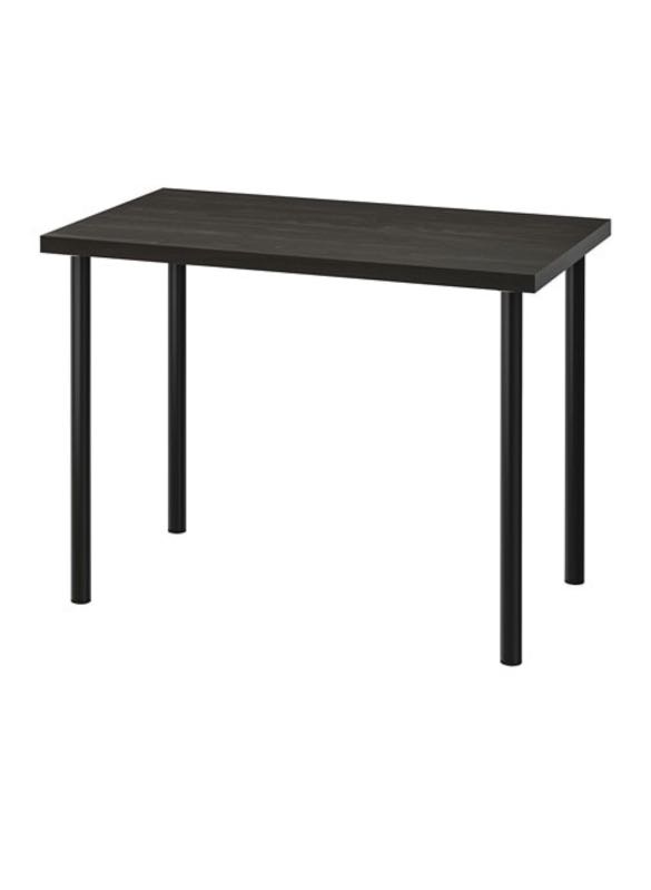 IKEA Study table 120x60cm black brown, Furniture & Home Living