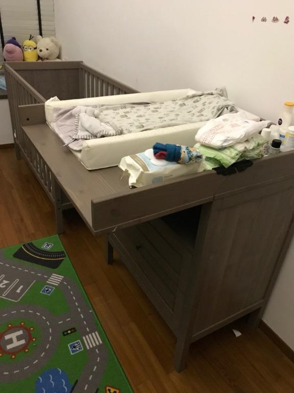 IKEA Sundvik Cot and Changing Table set, Babies & Kids, Baby Nursery