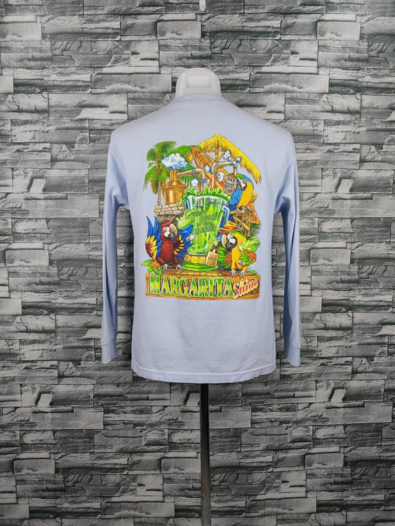 Jimmy Buffett Margaritaville Pigeon Light Blue Long Sleeve Shirt