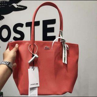 LACOSTE L.12.12 Concept S Shopping Bag Coral Pink For Sale (Brand New)