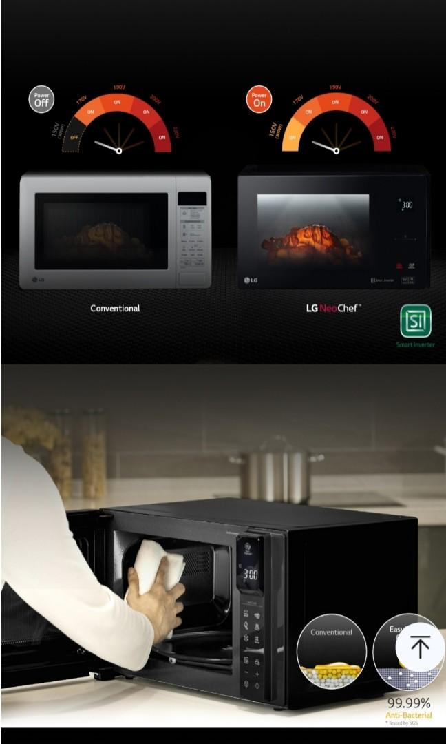 LG Smart Inverter NeoChef® Microwave Oven (39L) MJ3965BGS, TV & Home