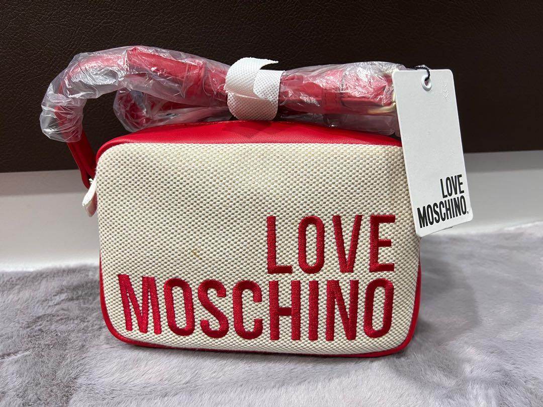 Love Moschino canvas camera bag Women s Fashion Bags Wallets Cross body Bags on Carousell